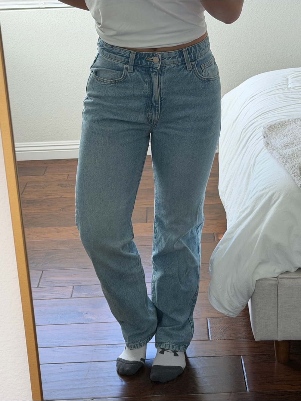 Cotton On Straight Leg Jeans - Light Blue Wash